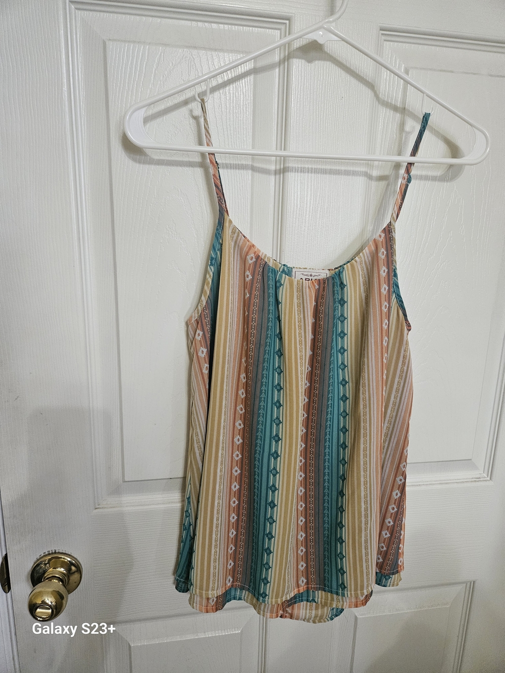 Ariat Multicolor Striped Spaghetti Strap Tank Western Country Cowgirl Size S